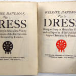 Welfare Handbook No. 7: Dress. With a variant copy of the same illustrated by Eric Gill. Title pages of both volumes.