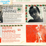 Studio mock-up of Keith Haring cards