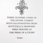 The Divine Comedy by Dante Alighieri, designed by Bruce Rogers. Colophon