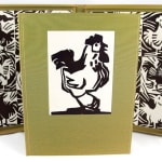 Farmyard Fables, or, A Chicken Fête by Verne Anderson. Front cover and interior of decorative box.