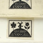Archive of Bookplate Design for Evan Gill. Final print