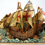 How Columbus Discovered America by Vojtech Kubasta. Pop-up illustration