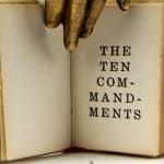 The Ten Commandments bound by Bela Blau. Title page.