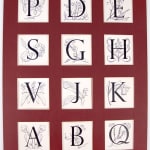 Thirteen original lettering designs by Reginald Knowles.