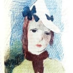 The Garden Party and Other Stories by Katherine Mansfield, illustrated by Marie Laurencin and designed by Hans Marderstieg. Color lithograph.