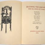 Aligning the Univers and All Sorts of Types, published by Scripps College Press. Title-page spread