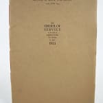 An Order of Service to be used at Gregynog On Sunday 25 June 1933. Front cover