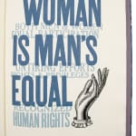 Declaration of Sentiments illustrated by Susan Lowdermilk. Interior page graphic text illustration.