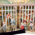 A Day in the Zoo. Realistic Pictures of Birds Beasts and Fishes. A Reproduction of an Antique Pop-up Book. Popup of animals in cages.