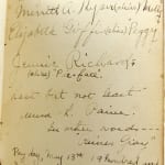 Roycrofters Autograph Book. Hand-written text page