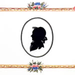 Silhouetten und Verse: Der Liebe und Freundschaft Gewidmet. Interior page with silhouette.