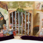 A Day in the Zoo. Realistic Pictures of Birds Beasts and Fishes. A Reproduction of an Antique Pop-up Book. Pop-up of snakes and monkeys in cages.