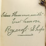 Roycrofters Autograph Book. Hand-written text page