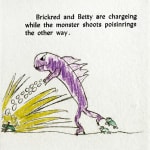 The Monster in the Turtle's Den by Mike Dorsa and Tom Warner. Interior page with illustration.