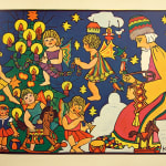 Ein Frohes Jahr by Käthe Berl. Interior page with children and Father Christmas