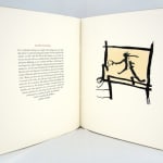 Duty-Free Desiderata by Stratis Haviaras and illustrated by Jocelyn Sarah Webb. Interior page with text and illustration.