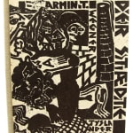 Das Antlitz der Stadte [The Face of the Cities] by Armin T. Wegner, illustrated by Felix M. Furtwangler. Front cover board.
