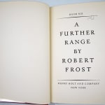 A Further Range by Robert Frost. Title page
