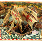 How Columbus Discovered America by Vojtech Kubasta. Pop-up illustration