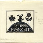Archive of Bookplate Design for Evan Gill. Proof print