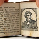 History of the Bible. Interior page, engraving of Pontius Pilote.