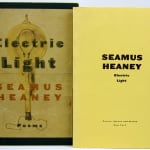 Electric Light by Seamus Heaney. Hardcover and uncorrected proof cover.