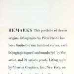Remarks illustrated by Peter Paone. Colophon.