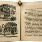 Master Henry's Lesson; The Visitors; and Hay Making. Interior page with woodcuts.
