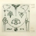 Neuer Schmuck by Maurice Dufrène, illustrated by A. Calavas. Interior page, jewelry design.