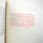 A Little Fishing Book by Cecil Harmsworth. Colophon