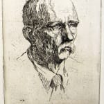 The Etching of Contemporary Life by Frank Weitenkampf illustrated by Ernest D. Roth. Interior page, illustration of man with moustache.