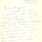 Autograph letter, signed by James T. Farrell. Front page.