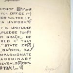 Homeland Security (after Borges) by Sam Hamill. Broadside, inscription.