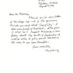 Five autographed letters, signed, to Mr. Fletcher by Lynd Ward. Front page of letter.