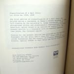 Classification of a Spit Stain. Colophon