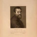Jean Louis Potrelle, Four engravings of famous artists (Poussin, Michelangelo, Raphael, and Giulio Romano)
