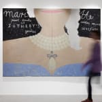 Gabrielle Graessle, natural pearl, 2025, acrylic and glitter on canvas (diptych)