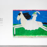 Gabrielle Graessle, marie-antoinette hunting, 2025, acrylic and spray on canvas