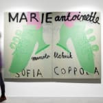 Gabrielle Graessle, manuel blahnik shoes, 2024, acrylic and spray on canvas