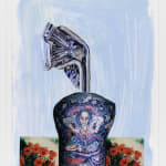 Julien Jaca, POEM 5, 2025, acrylic and collage on paper