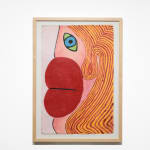 Ed Boner, Harry Kane, 2024, oil sticks on paper, Installation view at PULPO GALLERY