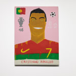 Gabrielle Graessle, cristiano 2024 80 x 60 cm Acrylic and glitter, Installation view at PULPO GALLERY