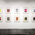 Julien Jaca, POEMS, 2025, acrylic and collage on paper, Installation view at PULPO GALLERY