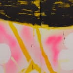 Gabrielle Graessle, tixtixtixtix, 2024, acrylic and spray on canvas