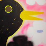 Gabrielle Graessle, tixtixtixtix, 2024, acrylic and spray on canvas