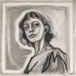 Agnes Grochulska, Portrait with Silver Outline, 2020