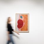 Ed Boner, Harry Kane, 2024, oil sticks on paper, Installation view at PULPO GALLERY