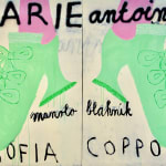 Gabrielle Graessle, manuel blahnik shoes, 2024, acrylic and spray on canvas