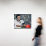 Gao Hang, Beckenbauer with red football, 2024, Installation view at PULPO GALLERY