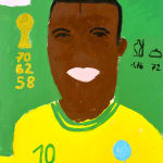 Gabrielle Graessle pele, 2024 Acrylic spray and glitter 80 x 60 cm 31 1/2 x 23 5/8 in
